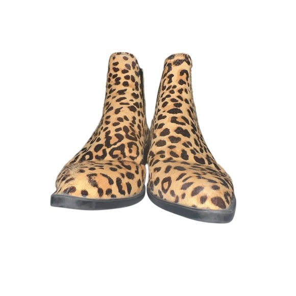 Steve Madden Womens Ankle Boots 7.5 Leopard Print Jerry Calf Hair Pull On Boots - Picture 3 of 10